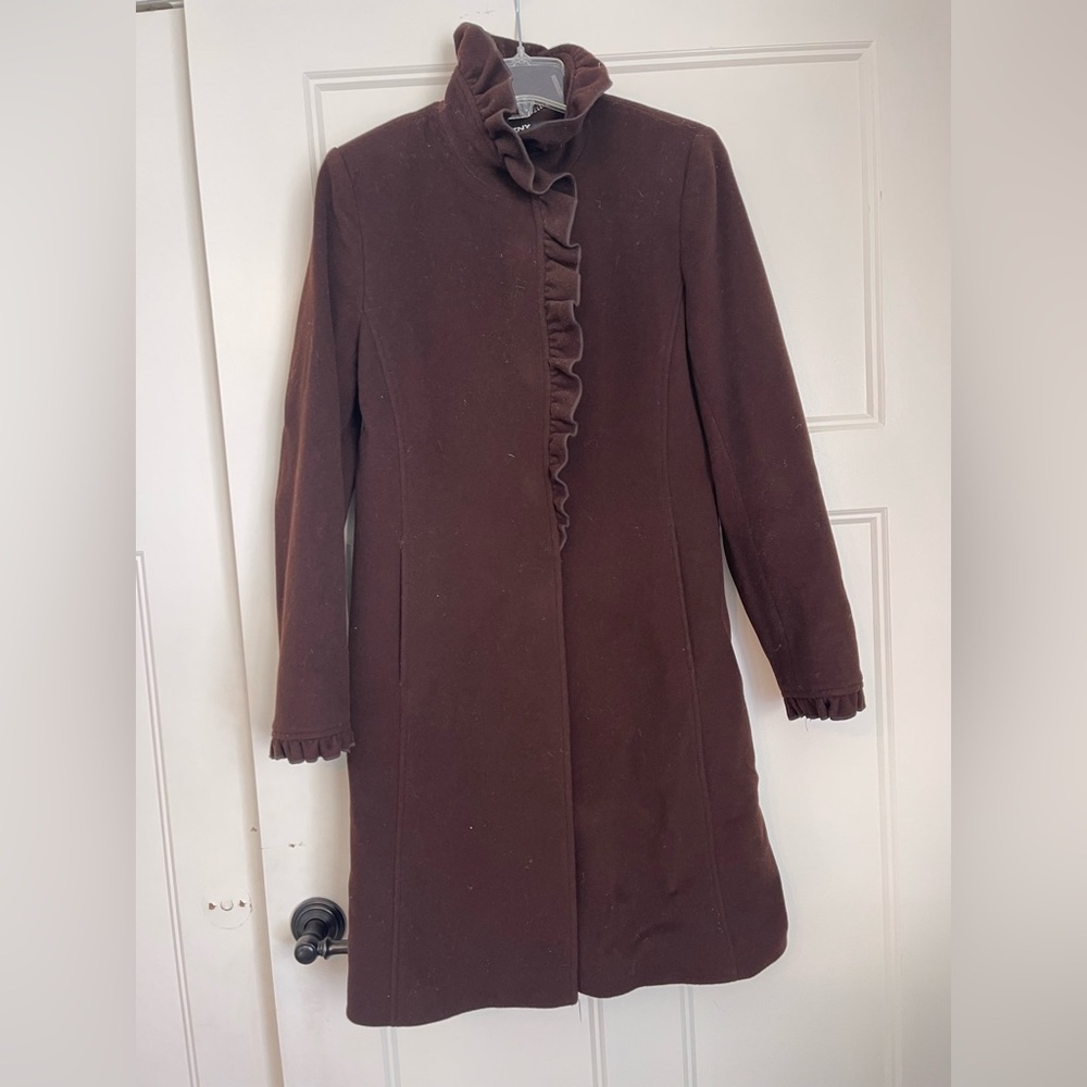 Womens DKNY Winter Jacket Size 8- Brown